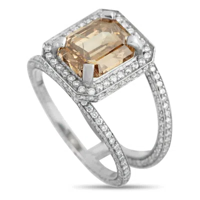 Lb Exclusive Platinum 5.10ct Diamond Wide Split Ring Mf50-031726 In Metallic