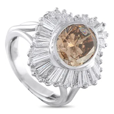 Lb Exclusive Platinum 5.82ct Diamond Ballerina Ring Mf39-031726 In Metallic