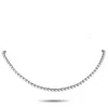 Lb Exclusive Platinum 8.10ct Diamond Tennis Choker Necklace Mf14-061025 In Metallic