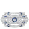 Lb Exclusive Platinum 8.45ct Diamond And Sapphire Brooch Mf38-110625 In Silver