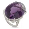 Lb Exclusive Platinum Amethyst Ring Mf41-101625 In Purple