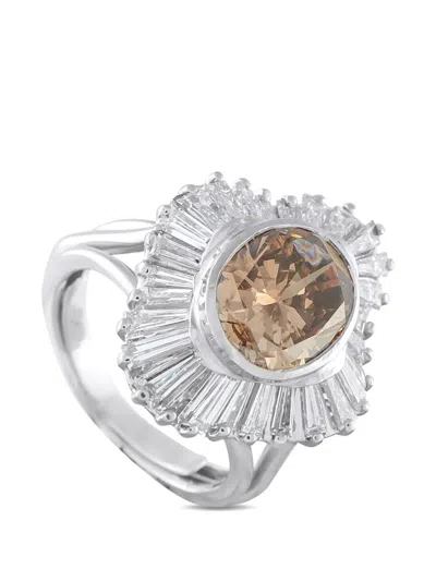 Pre-owned Lb Exclusive Platinum Ballerina Ring In Silver