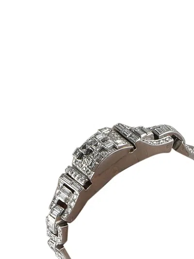 Pre-owned Lb Exclusive Platinum Diamond Bracelet In Silver