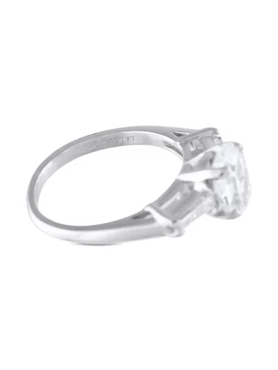 Pre-owned Lb Exclusive Platinum Diamond Ring In Gray