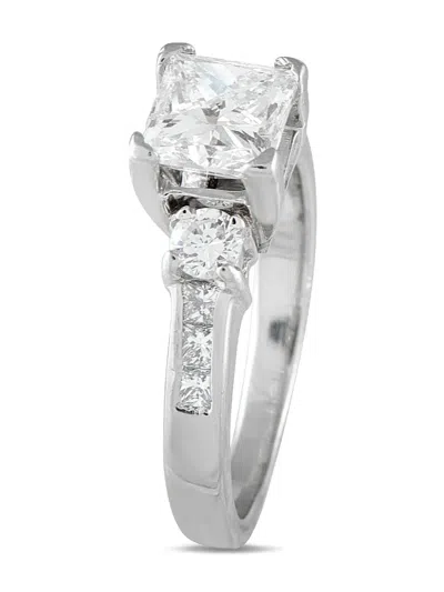 Pre-owned Lb Exclusive Platinum Diamond Ring In Silver