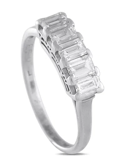 Pre-owned Lb Exclusive Platinum Diamond Ring In Silver