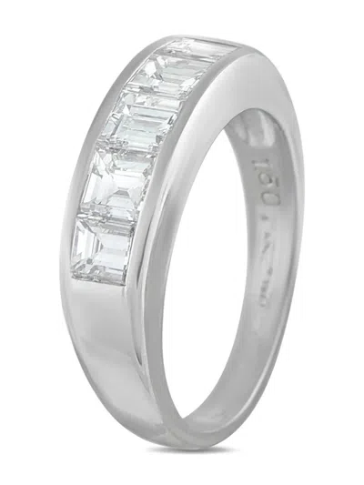 Pre-owned Lb Exclusive Platinum Diamond Ring In Silver
