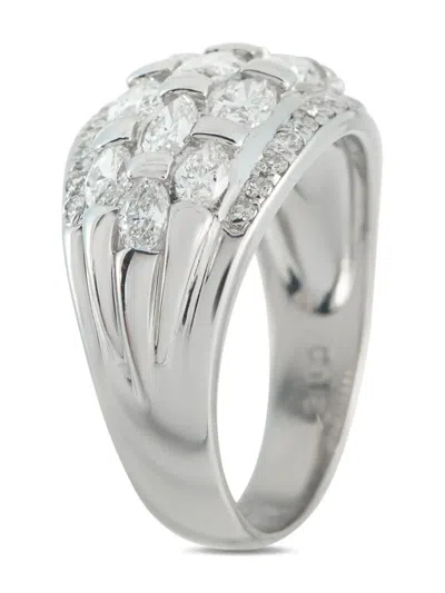 Pre-owned Lb Exclusive Platinum Diamond Ring In Silver