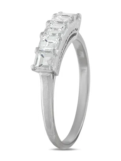 Pre-owned Lb Exclusive Platinum Diamond Ring In Silver