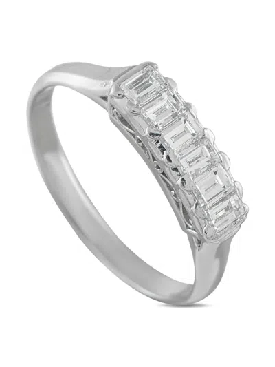 Pre-owned Lb Exclusive Platinum Diamond Ring In Silver