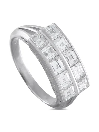 Pre-owned Lb Exclusive Platinum Diamond Ring In Silver