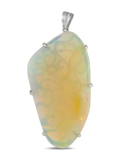Pre-owned Lb Exclusive Platinum Opal Pendant In Neutral