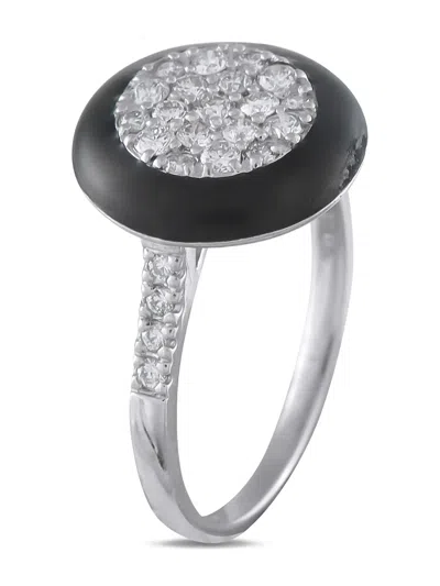 Pre-owned Lb Exclusive Platinum Round-shape Diamond Cocktail Ring In Silver