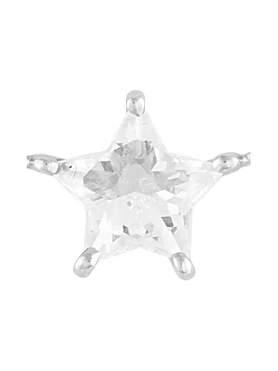 Pre-owned Lb Exclusive Platinum Star Diamond Necklace In Silver