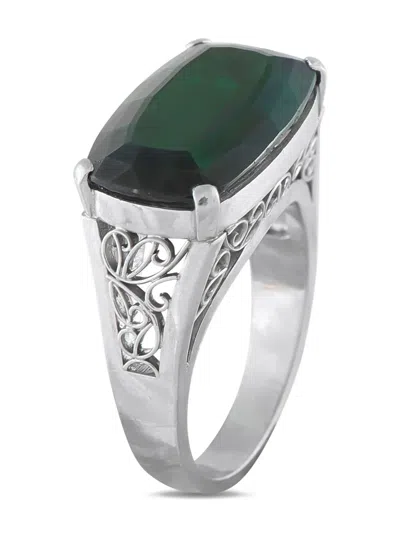 Pre-owned Lb Exclusive Platinum Tourmaline Ring In Silver