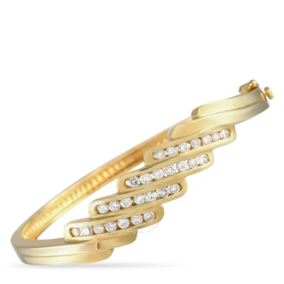 Lb Exclusive 14k Yellow Gold 1.50ct Diamond Bangle Bracelet Mf01 012423 In Multi-color