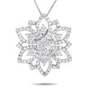LB EXCLUSIVE PRE-OWNED LB EXCLUSIVE 18K WHITE GOLD 1.07CT DIAMOND FLOWER OUTLINE NECKLACE MF21 031924