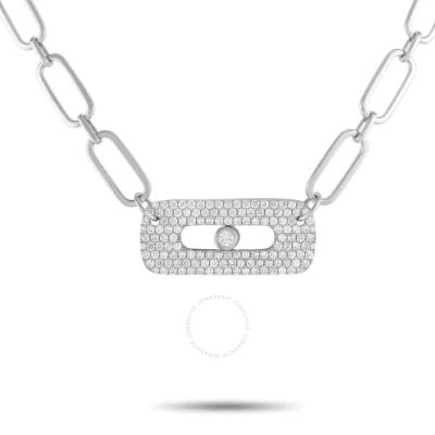 Lb Exclusive 18k White Gold 3.0ct Diamond Link Necklace In Multi-color