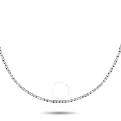 Lb Exclusive 18k White Gold 4.85ct Diamond Necklace Mf16 031924 In Multi-color