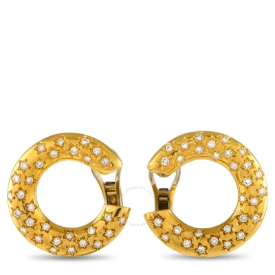 Lb Exclusive 18k Yellow Gold 3.0ct Diamond Circular Earrings Mf11 012424 In Multi-color