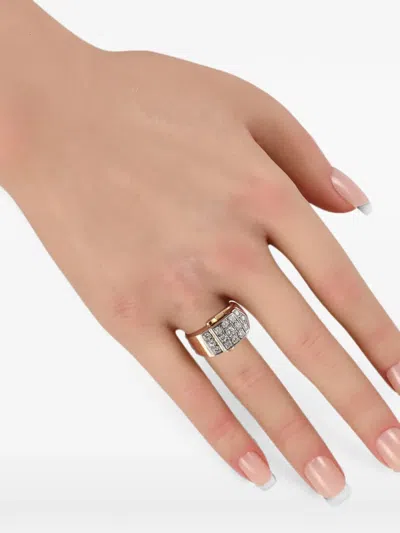 Pre-owned Lb Exclusive Retro Diamond Ring In Gold