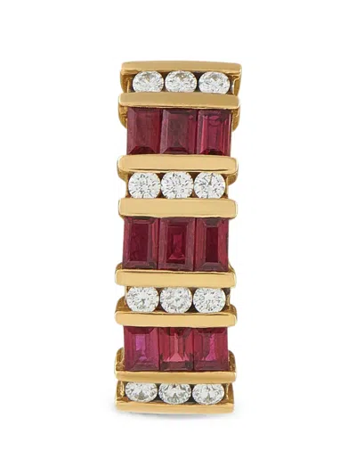 Pre-owned Lb Exclusive Ruby And Diamond Pendant In Gold