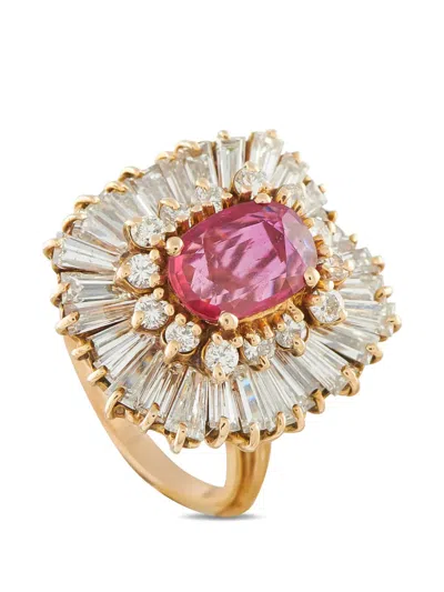Pre-owned Lb Exclusive Ruby And Diamond Ring In Gold