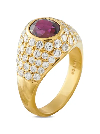 Pre-owned Lb Exclusive Ruby And Diamond Ring In Gold