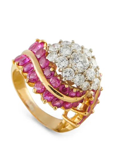 Pre-owned Lb Exclusive Ruby And Diamond Ring In Gold