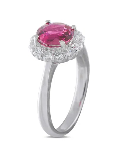 Pre-owned Lb Exclusive Ruby And Diamond Ring In Silver