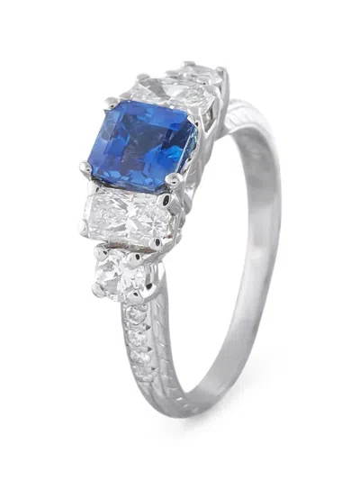 Pre-owned Lb Exclusive Sapphire And Diamond Ring In 银色