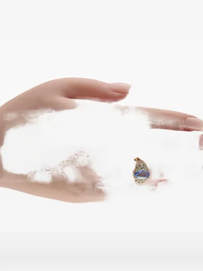 Pre-owned Lb Exclusive Sapphire And Diamond Ring In Gold