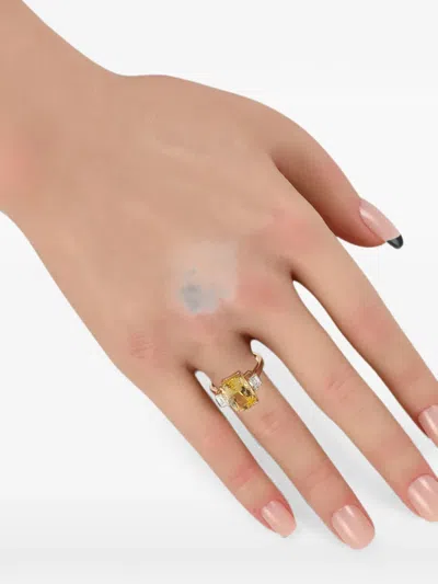 Pre-owned Lb Exclusive Sapphire And Diamond Ring In Gold