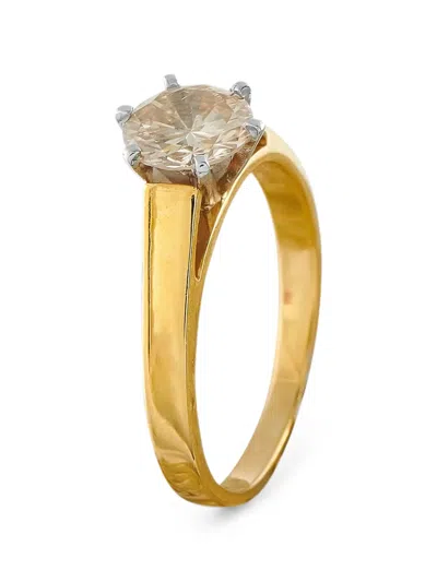 Pre-owned Lb Exclusive Solitaire Diamond Ring In Gold