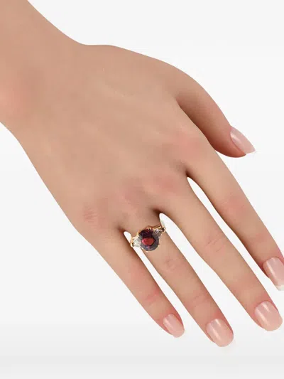 Pre-owned Lb Exclusive Spinel And Diamond Ring In Gold