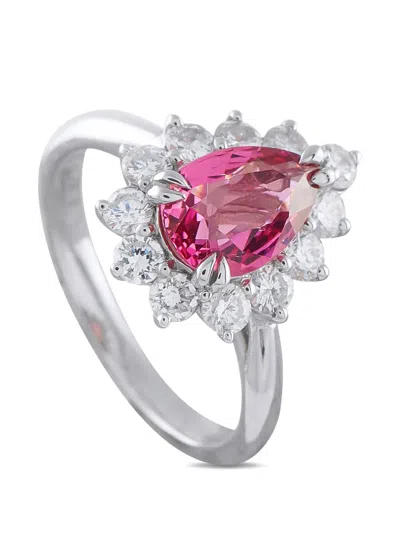 Pre-owned Lb Exclusive Spinel Diamond Ring In Silver