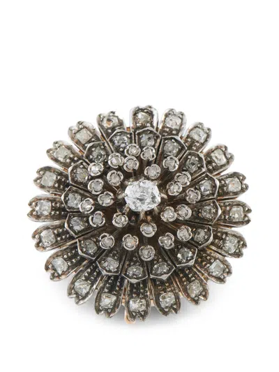 Pre-owned Lb Exclusive Starburst Diamond Brooch In Pink