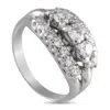 Lb Exclusive Vintage 14k White Gold Diamond Ring Mf02-052925 In Metallic
