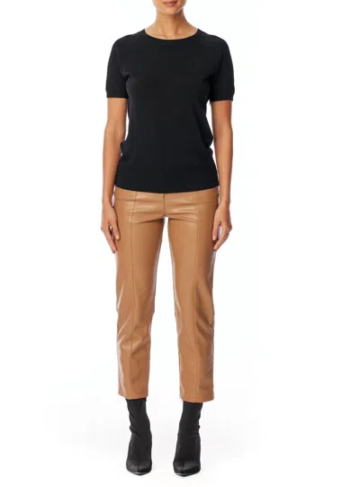 Lblc The Label Alex Short Sleeve Sweater In Black