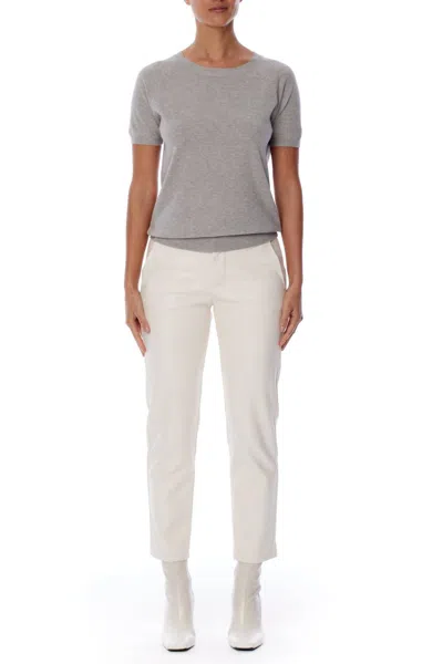 Lblc The Label Alex Short Sleeve Sweater In Dove In Gray