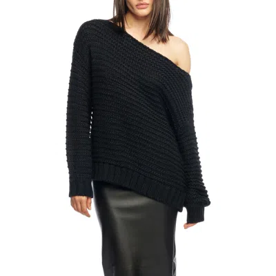 Lblc The Label Blair Off Shoulder Sweater In Black