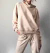 Lblc The Label Brenna Hoodie In Sand In Brown