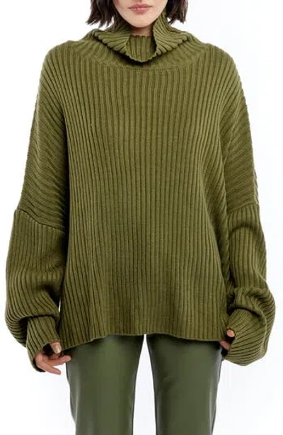 Lblc The Label Casey Oversize Turtleneck Sweater In Multi