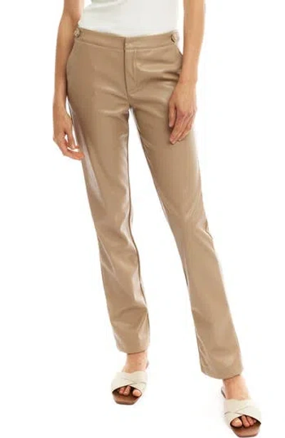 Lblc The Label Chloe Faux Leather Trousers In Neutral