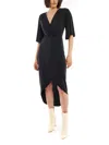 Lblc The Label Courtney V Neck Dress In Black In Black