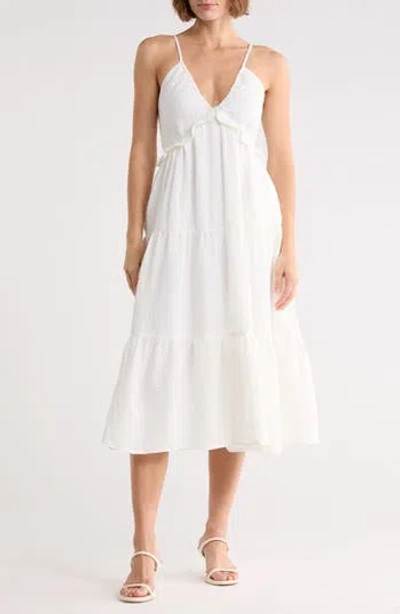 Lblc The Label Daisy Cotton Tiered Sundress In White