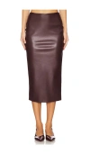 Lblc The Label Eddie Skirt In Burgundy