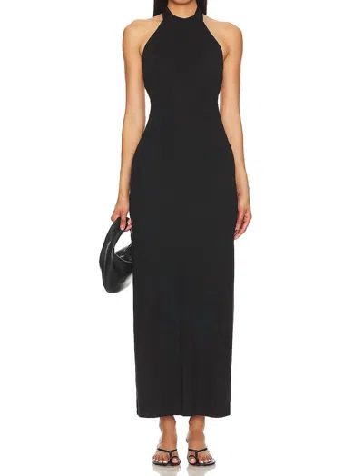 Lblc The Label Faye Halter Dress In Black