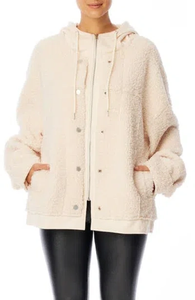 Lblc The Label Indie Faux Shearling Hooded Jacket In Multi