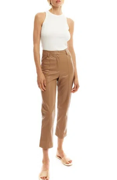 Lblc The Label Jen Faux Leather Trousers In Neutral